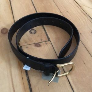 NWT J. Crew Black Leather Belt